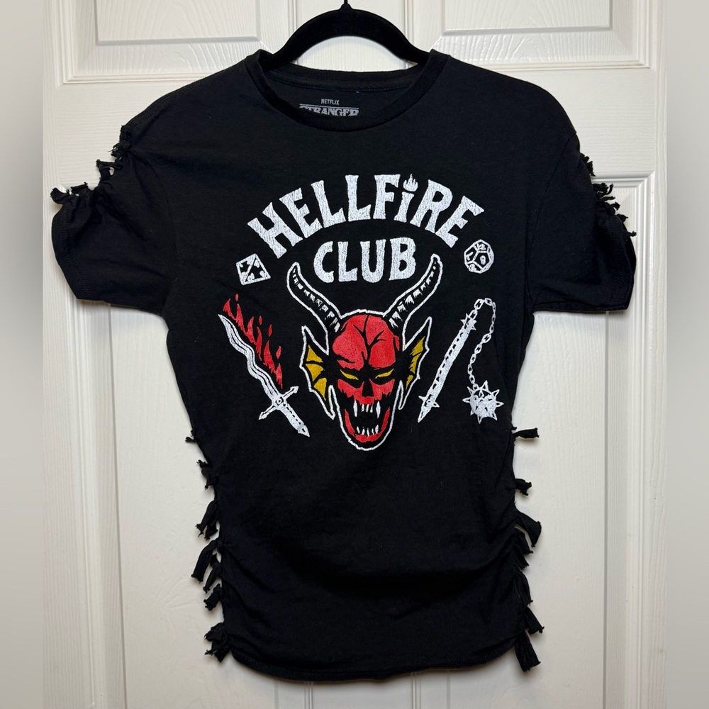 Netflix Stranger Things HellFire Club Black Tee